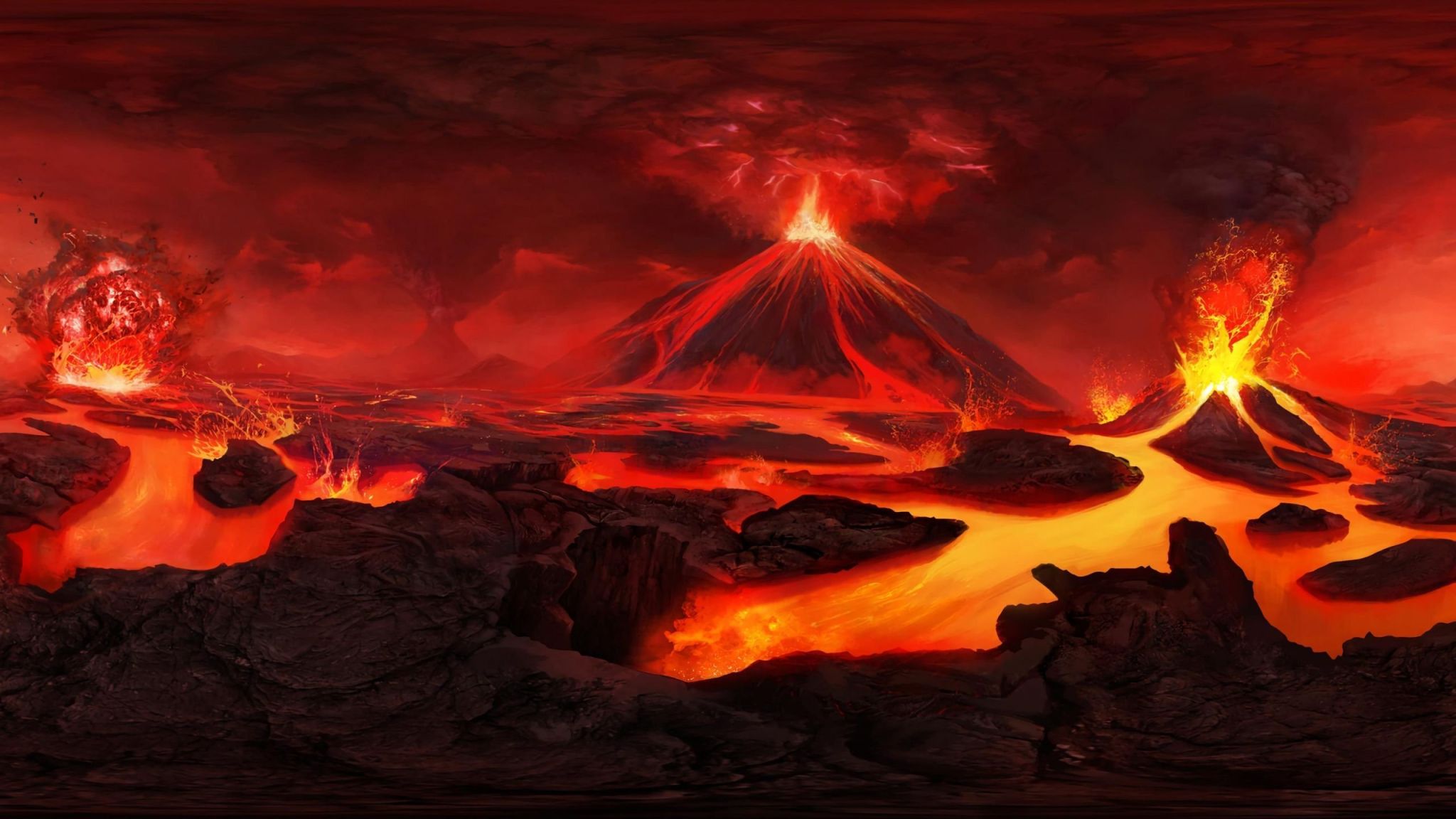 Вулкан красная гора