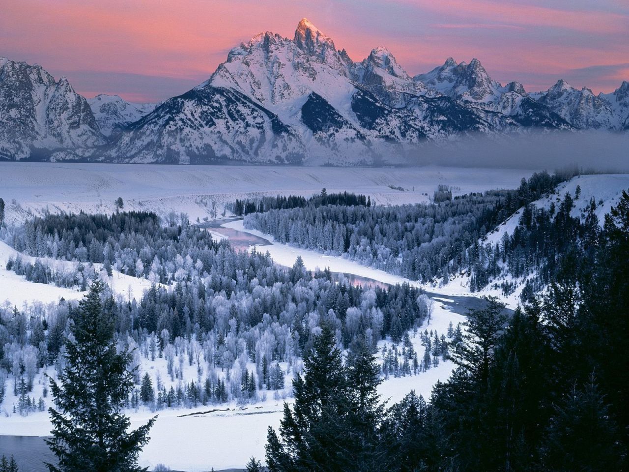 Штат Монтана природа зимой