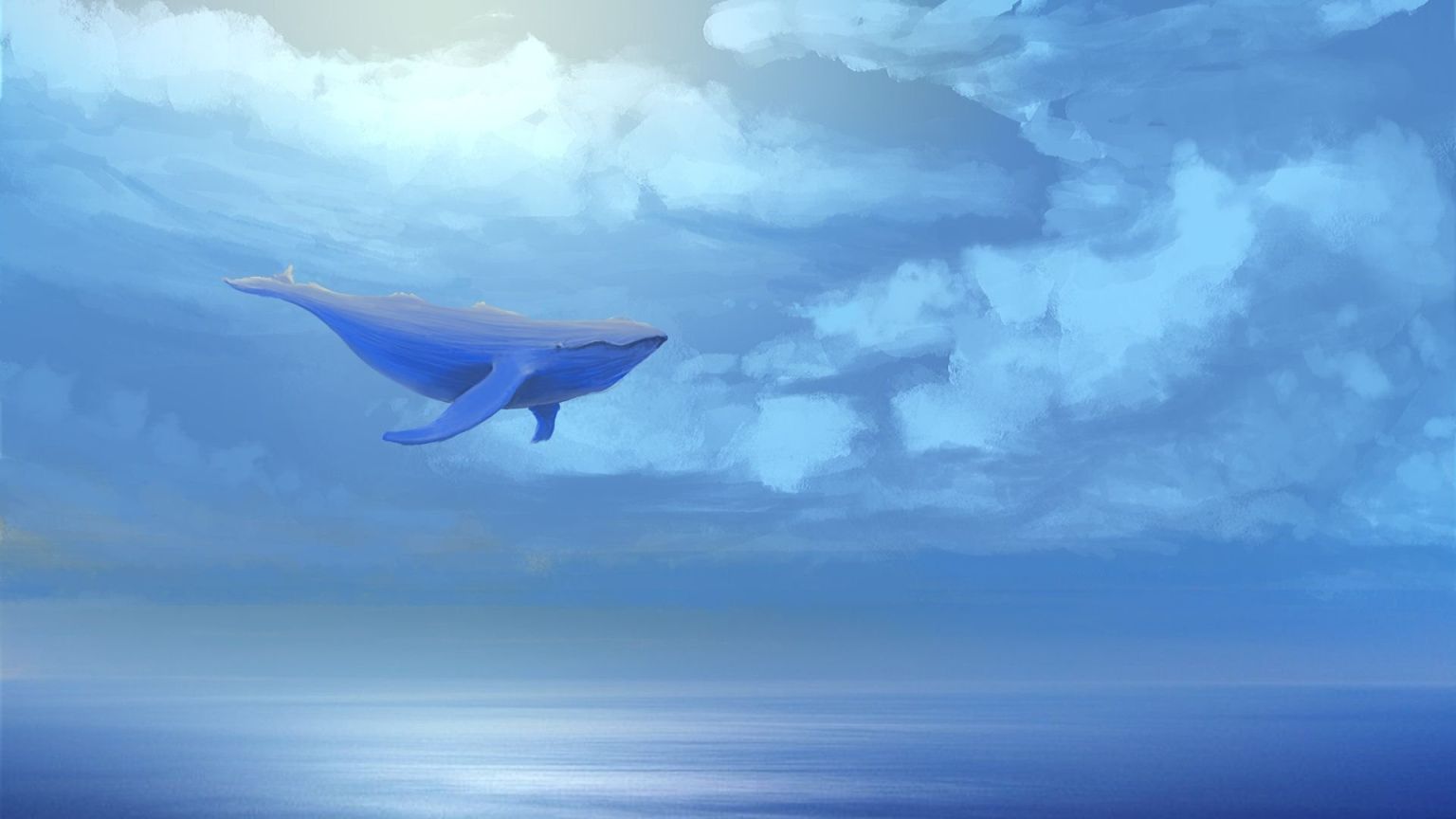 Аниме кит в небе