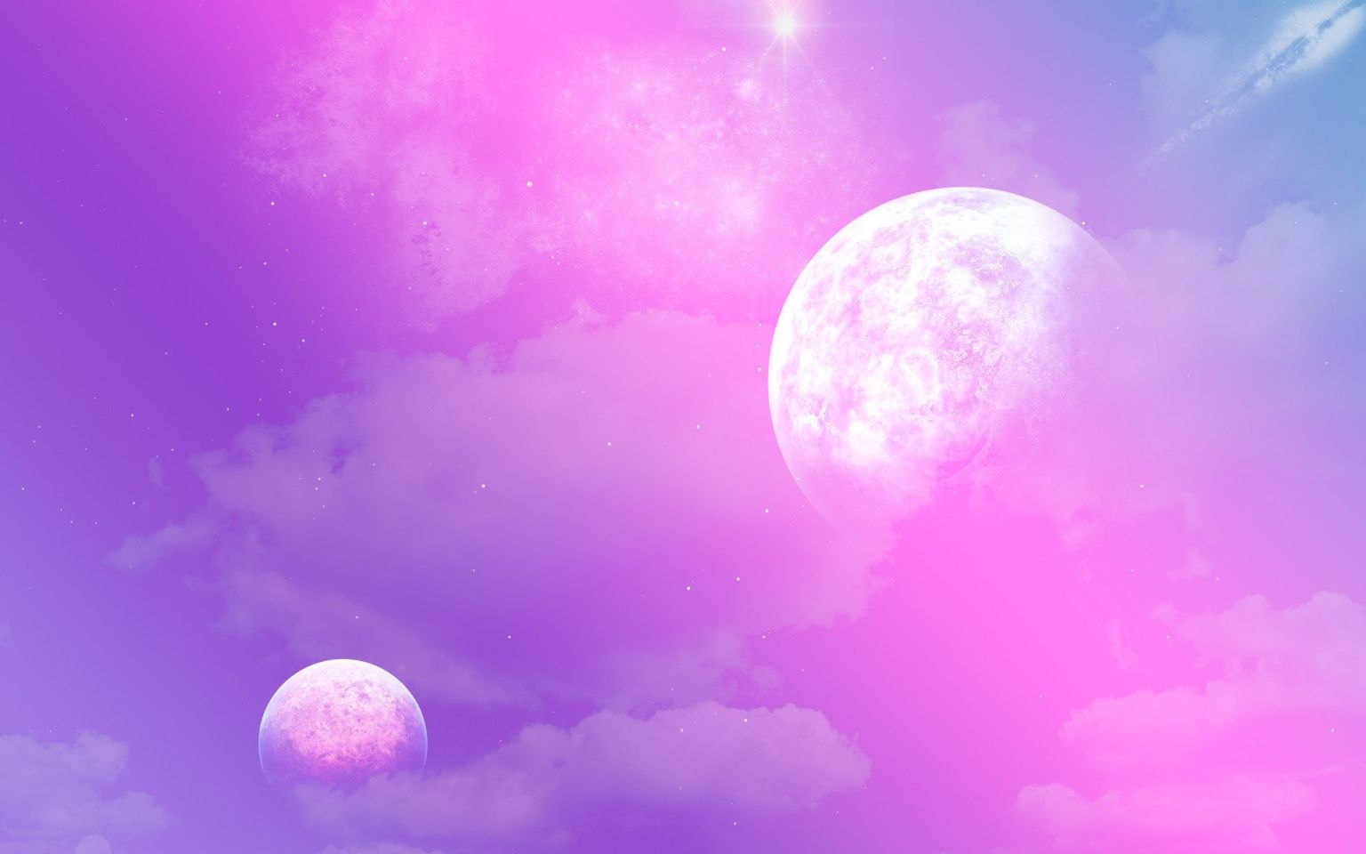 Космос розовый фиолетовый