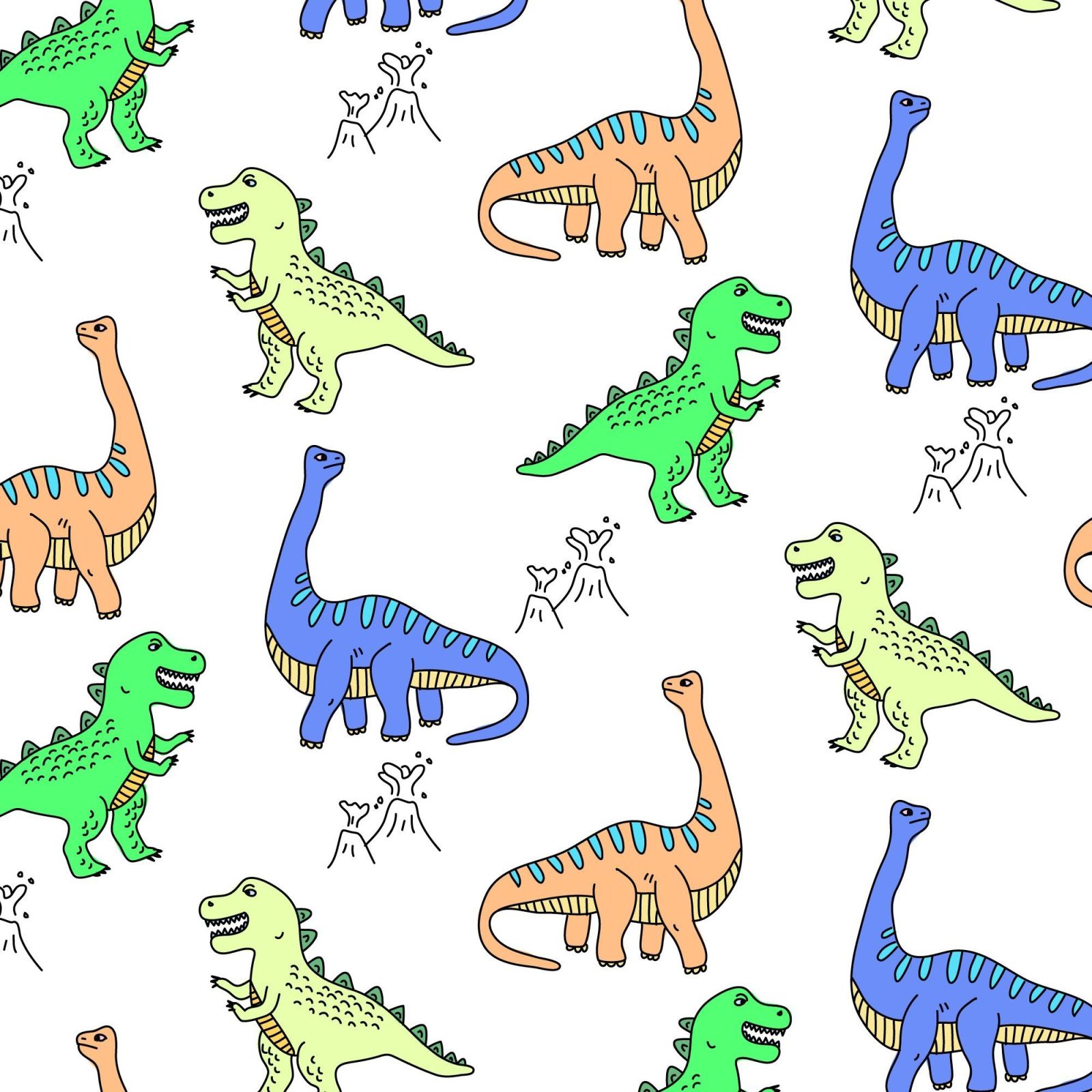 Принты на ткани динозавры