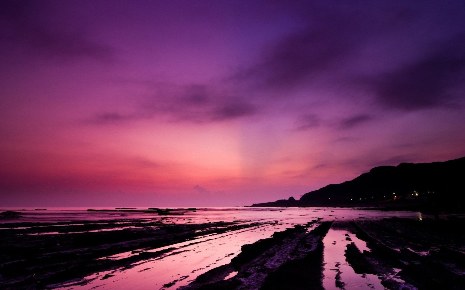 Фиолетовый закат Эстетика