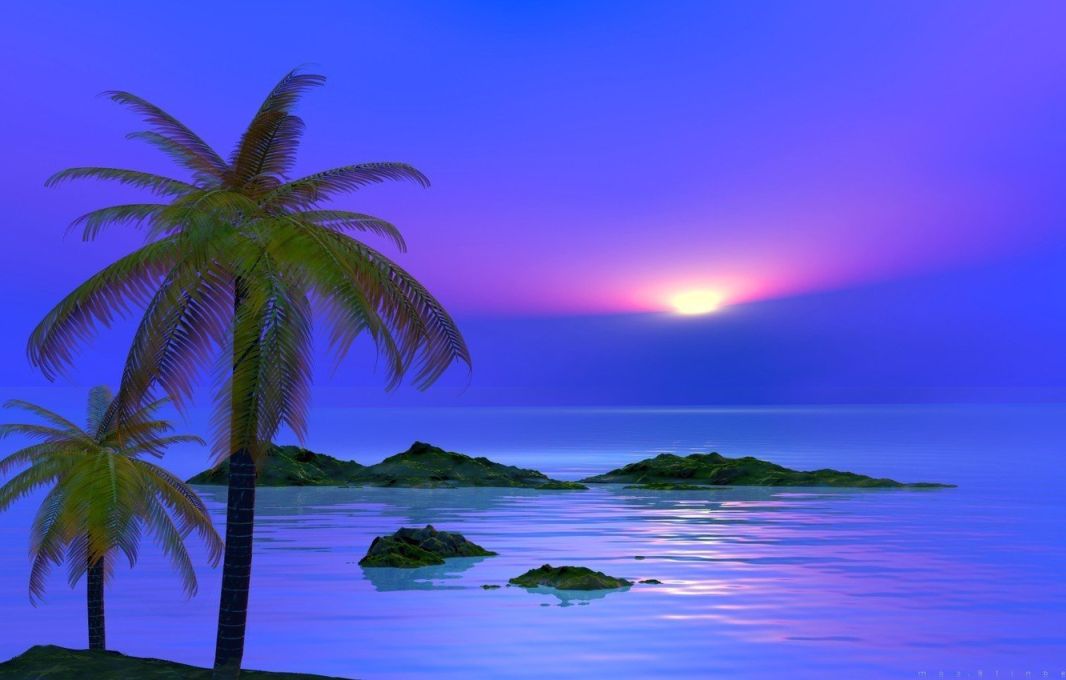 Закат на тропическом острове