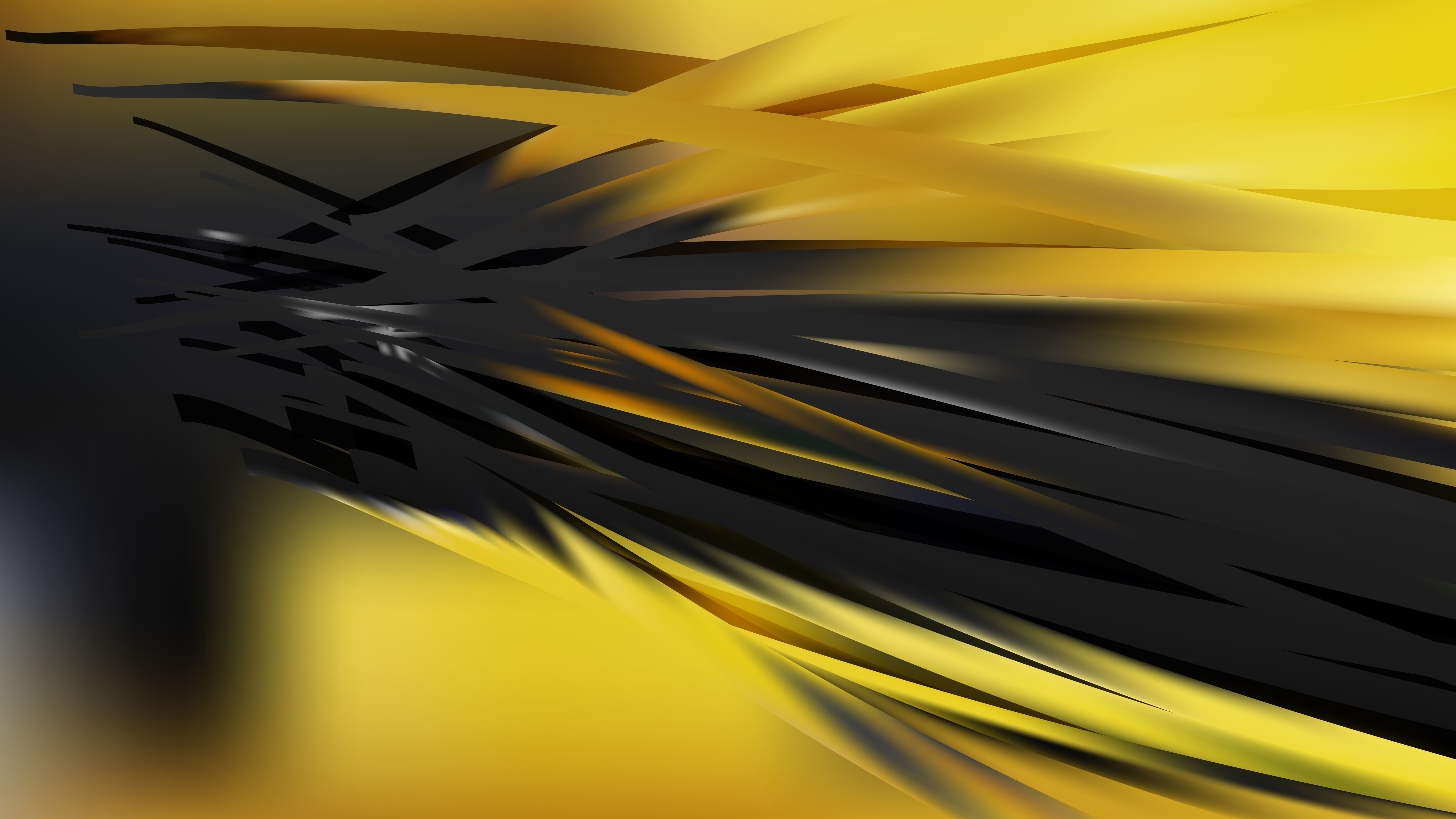 Черно желтая абстракция переливы